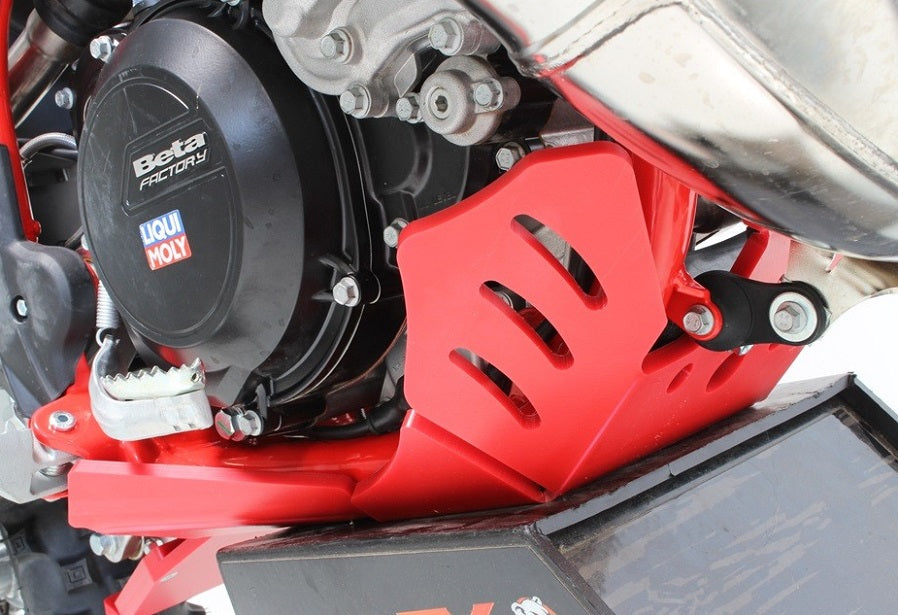 AXP Racing Beta 300RR|250RR (20-) Xtrem Skid Plate with Linkage Guard Red