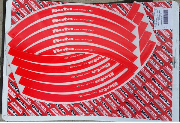 Boano Beta Racing Rim Decal Set Red