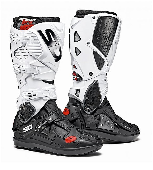 Sidi Crossfire 3 SRS Black White Boot Sierra Motorcycle Supply