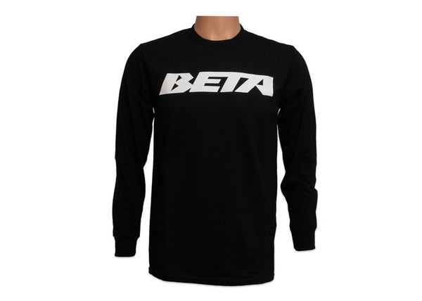Beta Motorcycles 1990s Retro Black Long-Sleeve T-Shirt