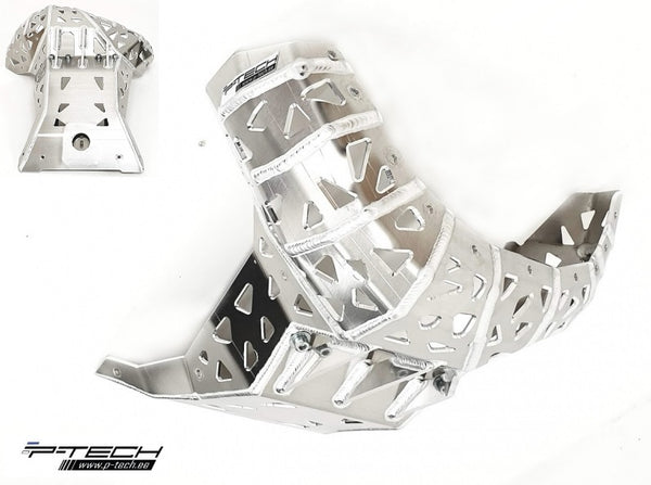 P-Tech Beta 300RR|250RR (19) Aluminum Skid Plate with Pipe Guard